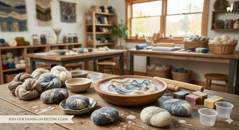 Unplug & Create:  Felted Soap Stones Class for Tweens & Teens with Chloe