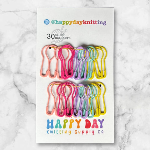 30 Locking Bulb Pin Stitch Markers - Core Colourways