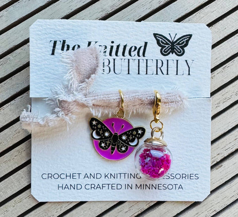 Majestic Moth-Black/Purple