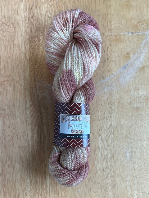 Pink petals Rambouillet pygora yarn