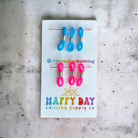 Knitting Needle Huggers Stitch Stoppers Set of 6