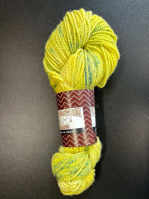 Yellow/ green Alpaca Corriedale yarn