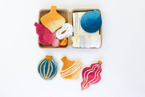 Mini Christmas Bauble Felting Craft Kit
