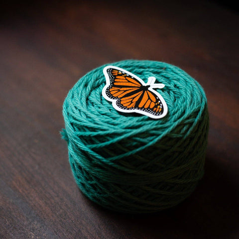 Monarch Butterfly Knitting Sticker
