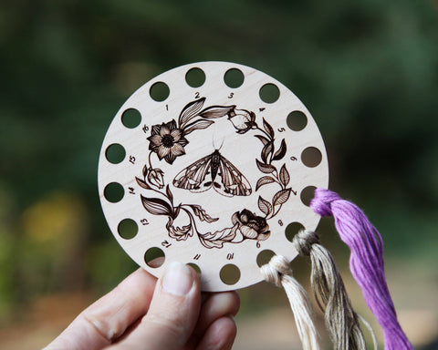 Maple Wood Embroidery Floss Thread Storage Holder*