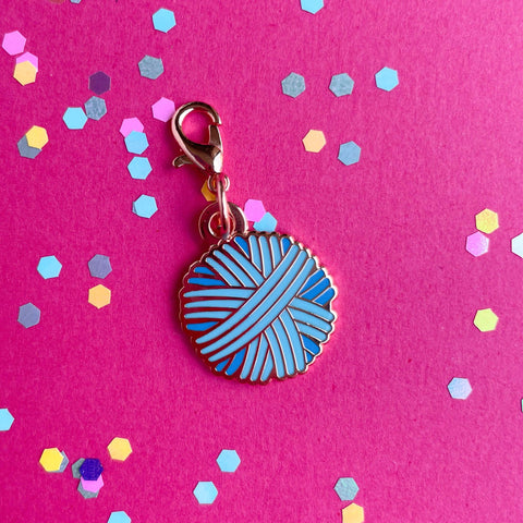Blue Yarn Ball Charm