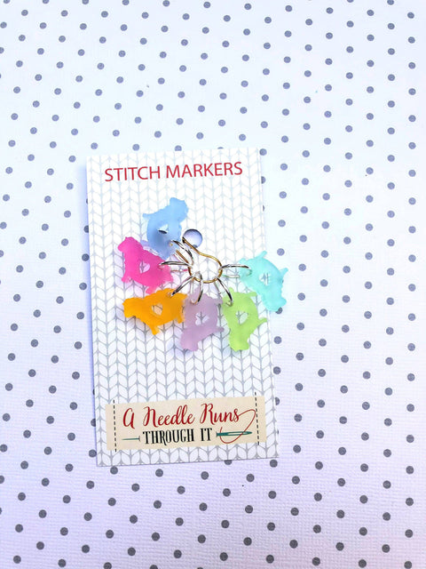 Little Pastel Sheep  - Stitch Markers (set of 6)
