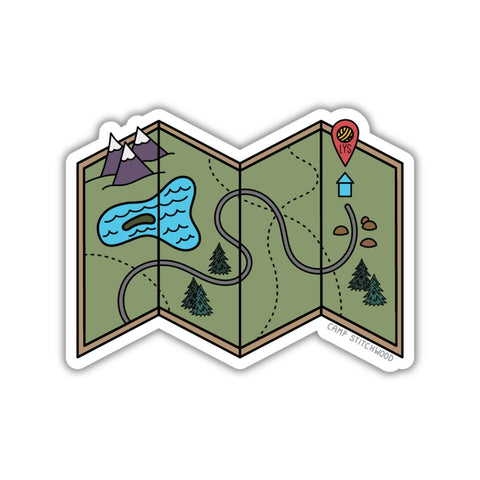 Road Map Sticker