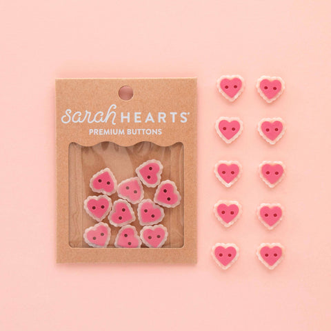 Pink Sweet Heart Small 5/8" Buttons