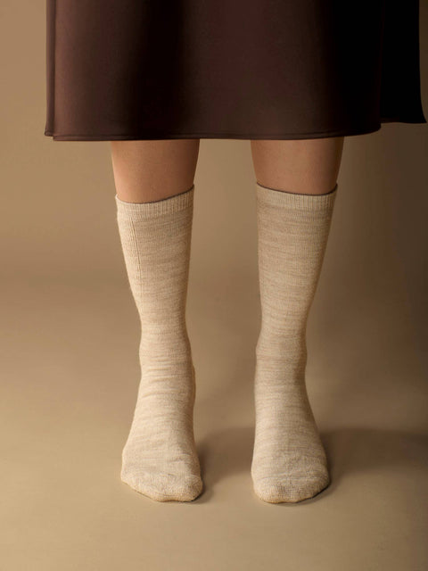 Solid Alpaca Socks | Light Cushion | Crew Socks | UPDATED