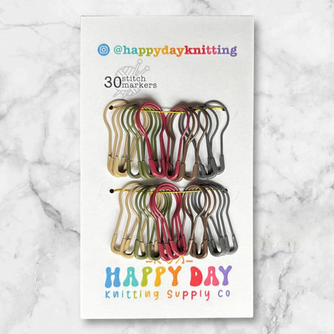 30 Locking Bulb Pin Stitch Markers - Core Colourways