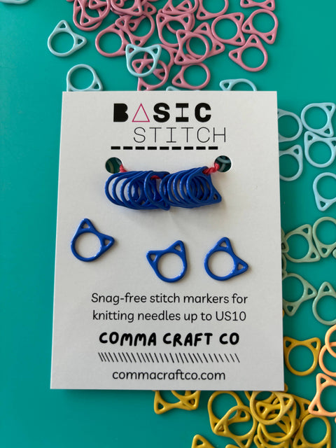 Basic Stitch Set Snag-Free Metal Stitch Markers Cat + Hearts