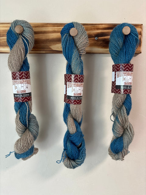 Tanning Blue Mohair Yarn