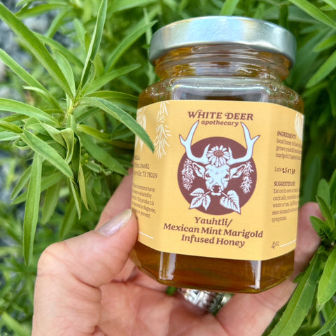 Yauhtli/Mexican Mint Marigold Infused Honey 4oz