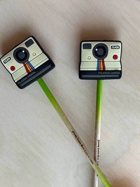 Knitting Needle Point Protectors - Polaroid Retro Camera