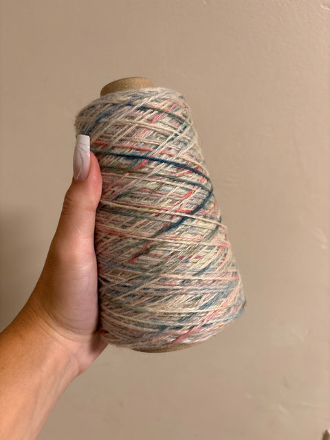 Red, white, and blue Merino Mohair Yarn