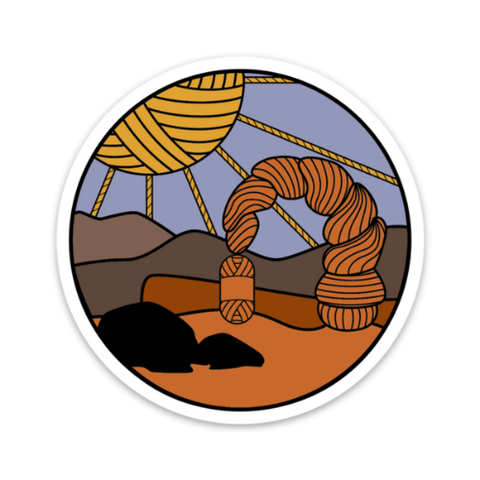 Arches Knitional Park Knitting Sticker