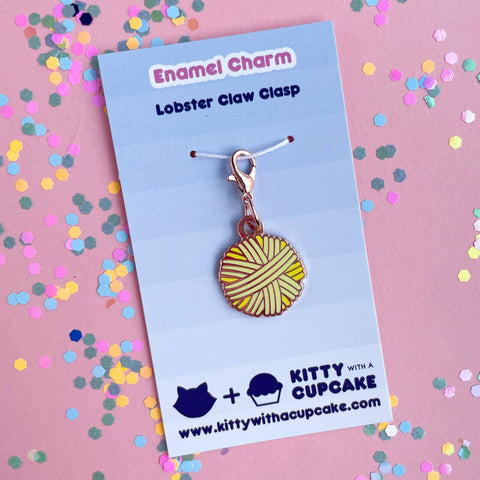 Yellow Yarn Ball Charm
