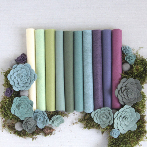 Wool Felt Sheets, Succulents