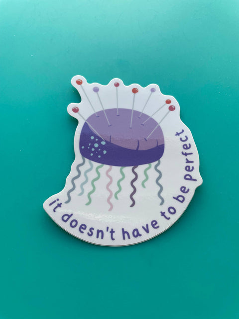 Vinyl Sticker - Sewing Pin Cushion Jellyfish It Doesn't Have