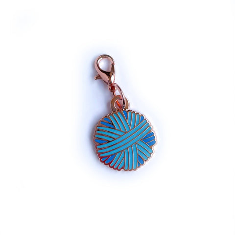 Blue Yarn Ball Charm