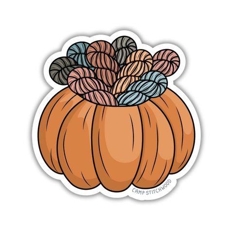 Yarn Pumpkin Sticker