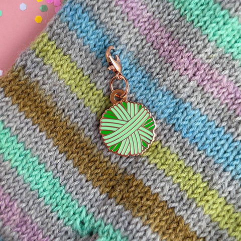 Green Yarn Ball Charm