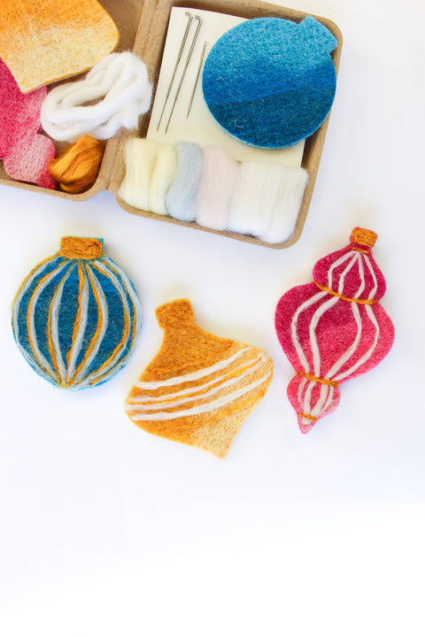 Mini Christmas Bauble Felting Craft Kit
