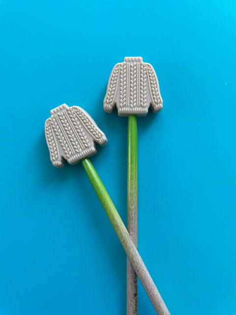 Knitting Needle Point Protectors - Realistic Knit Sweater