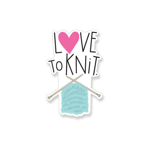 Love to Knit, Vinyl Sticker