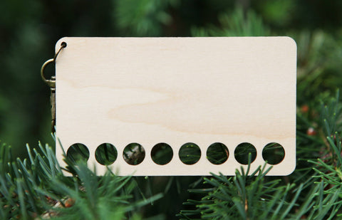 Pine Tree Embroidery Floss Storage Holder - Maple Wood