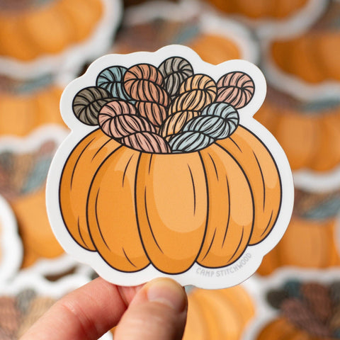 Yarn Pumpkin Sticker
