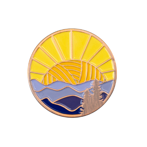 Mountains Knitting Enamel Pin