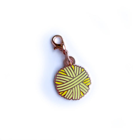 Yellow Yarn Ball Charm