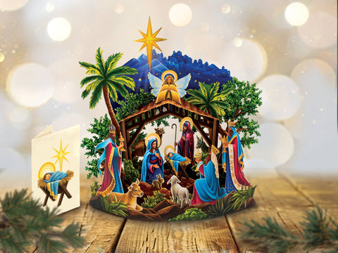 Starlit Nativity (6 Pop-up Greeting Cards)