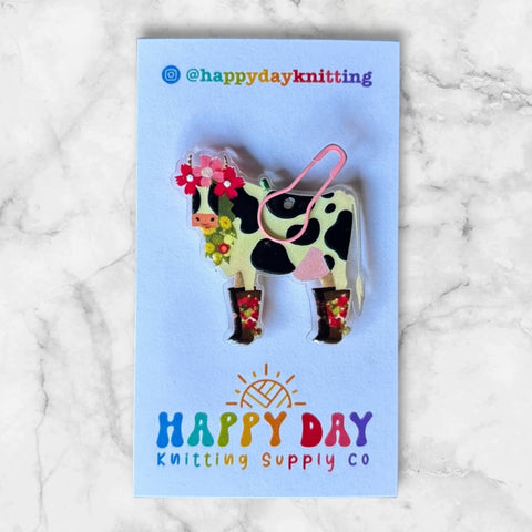Oh My Cow Needle & Stitch Marker Minder #3