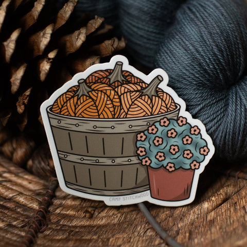 Barrel of Pumpkins Sticker