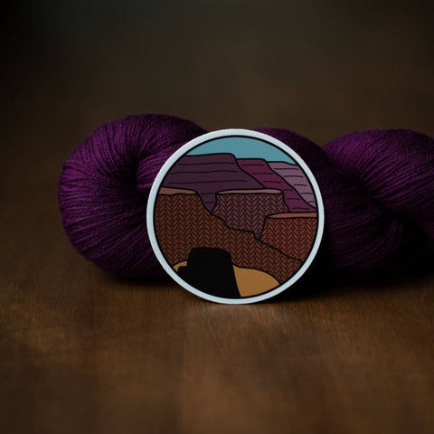 Grand Canyon Knitional Park Knitting Sticker