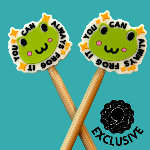 *Exclusive* Knitting Needle Point Protectors - Frog It