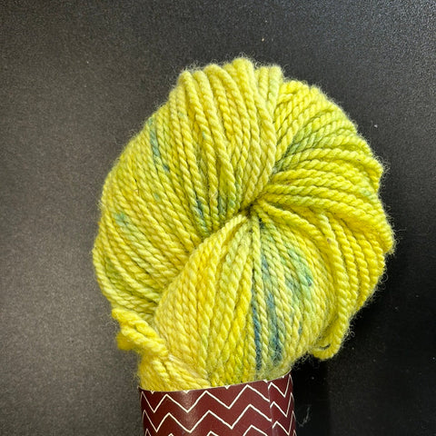 Yellow/ green Alpaca Corriedale yarn