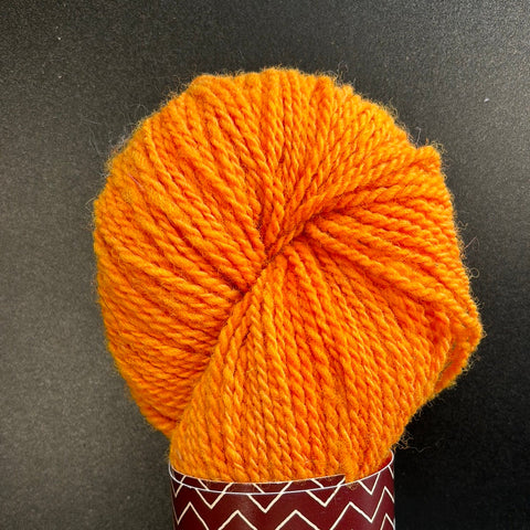 Fluorescent orange Horn Dorset yarn