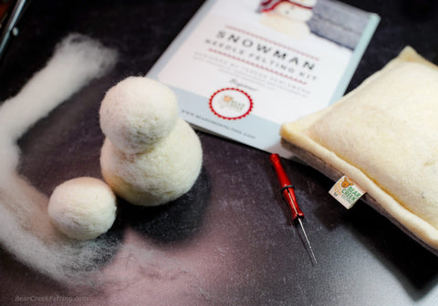 Snowman Needle Felting Kit