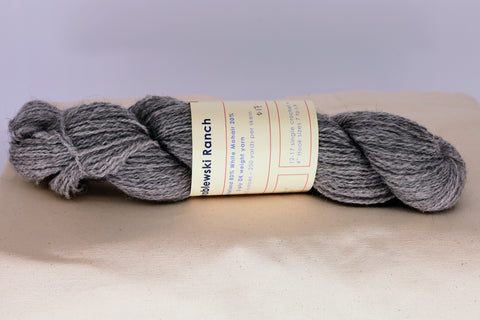 Grey Shetland 80% White Mohair 20%