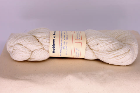 White Shetland/Jacob 80% White Mohair 20%