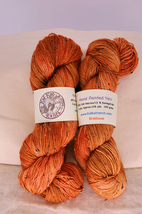 Brickhouse - Hand Painted Yarn - 85% SW Merino / 15% Donegal NEP