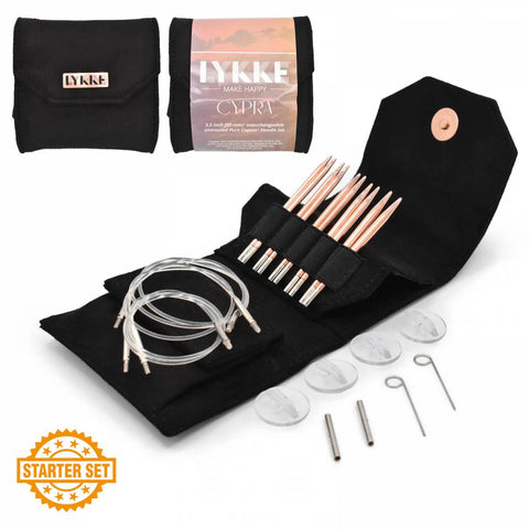 Lykke Cypra 3.5" Copper Interchangeable Needle Starter Set