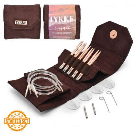 Lykke Cypra 3.5" Copper Interchangeable Needle Starter Set