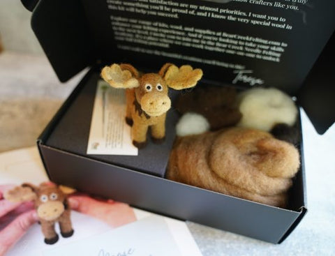 Moose Needle Felting Kit