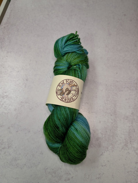 Jadeite- Hand Painted Yarn - Fingering