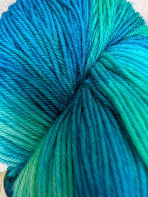 Caribean Sea - Hand Painted Yarn - Fingering